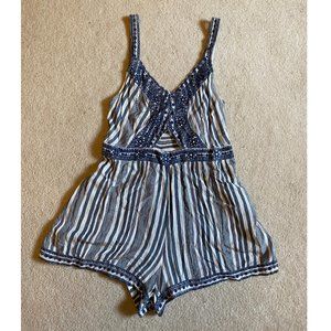 American Eagle Striped Romper